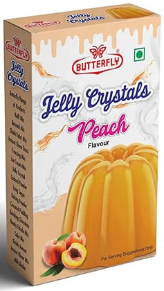 Butterfly Instant Jelly Crystals, 100g (Peach)  by Butterfly Dessert Mixes and Bakery Needs.