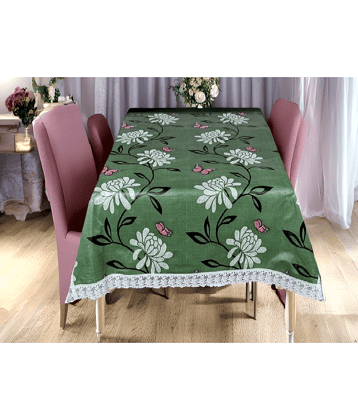 CreadCraft Printed PVC 4 Seater Rectangle Table Cover ( 150 x 105 ) cm Pack of 1 Multi