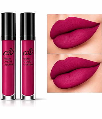 EOD Magenta Matte Waterproof Liquid Lipstick ( Pack of 2 )