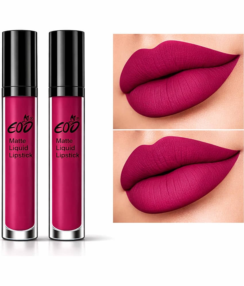 EOD Magenta Matte Waterproof Liquid Lipstick ( Pack of 2 )