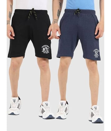 Ardeur - Multi Cotton Blend Men's Shorts ( Pack of 2 )