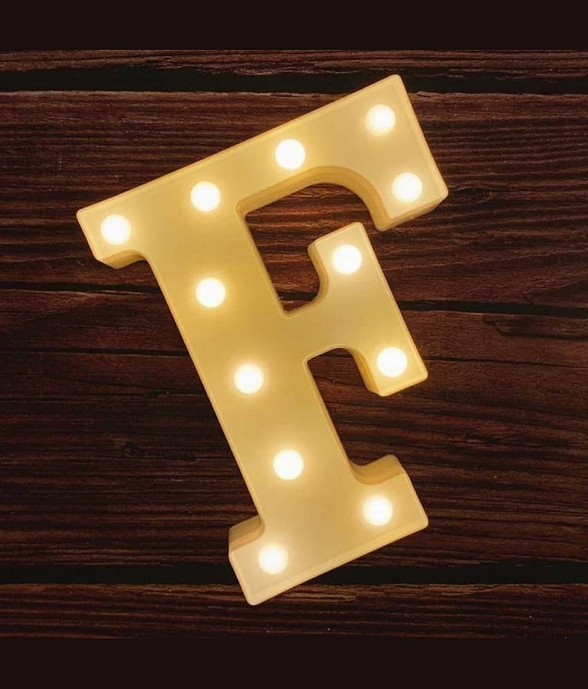 MIRADH LED Marquee Lights, Sign Letter-F , LED Strips Yellow