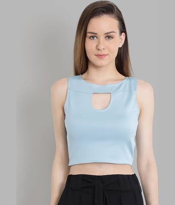 Chimpaaanzee Women's Polyester Crop Top ( Turquoise )