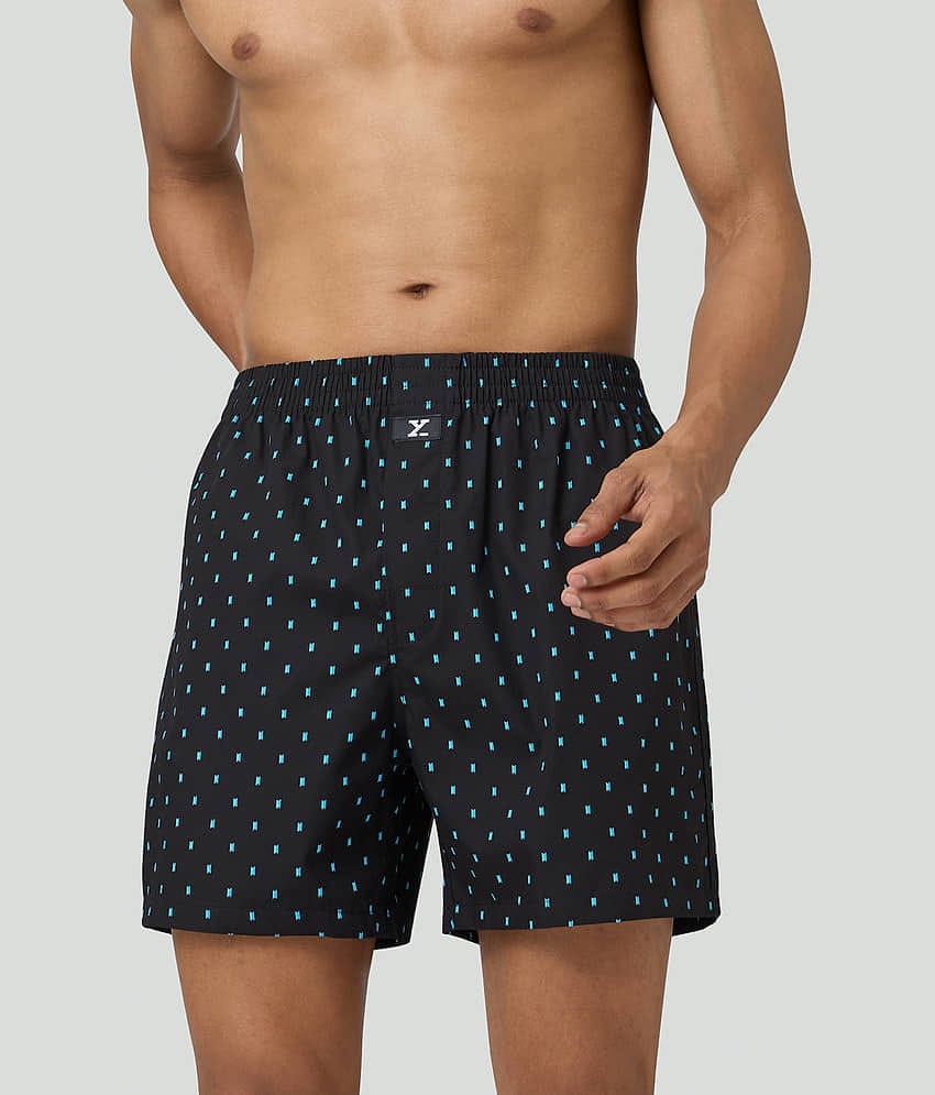 XYXX Pack of 1 Cotton Boxers For Men's ( Black )