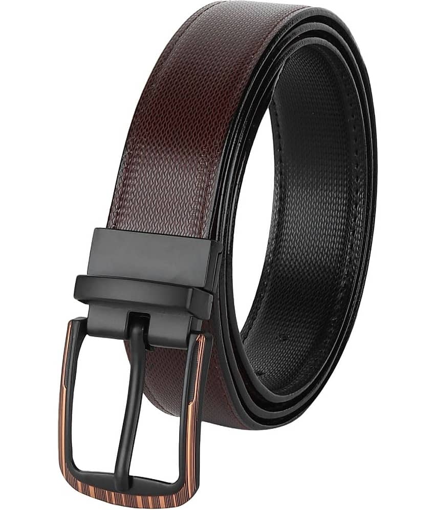 Zacharias - Brown Leather Men's Reversible Belt ( Pack of 1 )