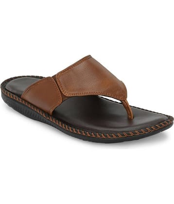 Leeport - Brown Men's Thong Flip Flop