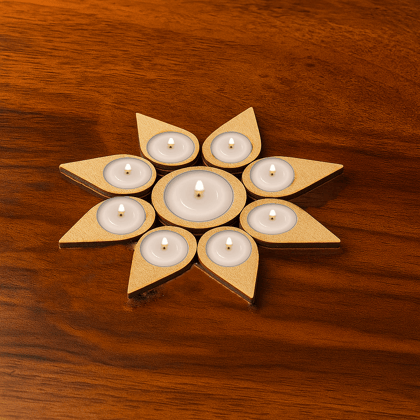 Dbeautify's DIY Leaf-Shaped MDF Tea Light Candle Holder – Reusable