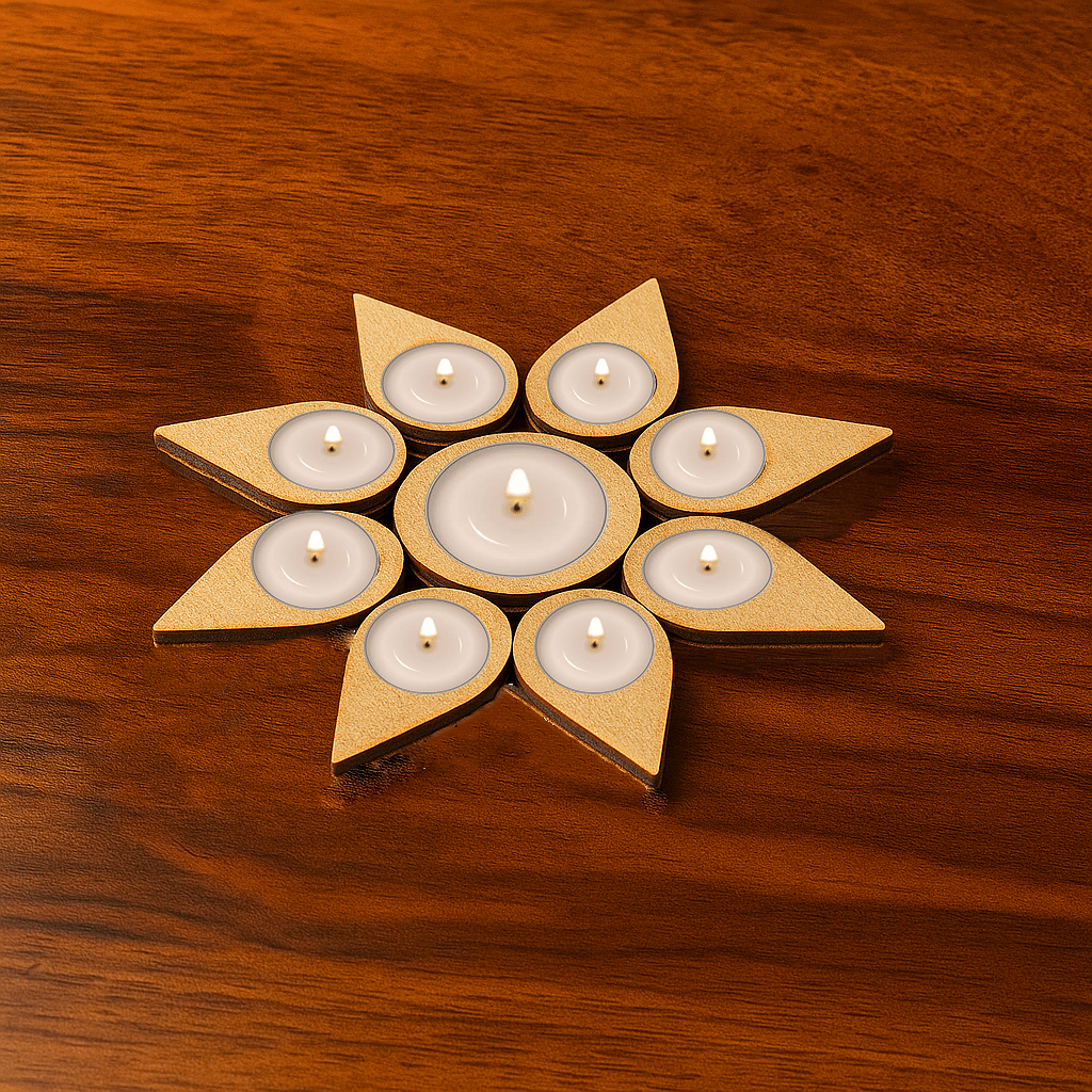 Dbeautify's DIY Leaf-Shaped MDF Tea Light Candle Holder – Reusable