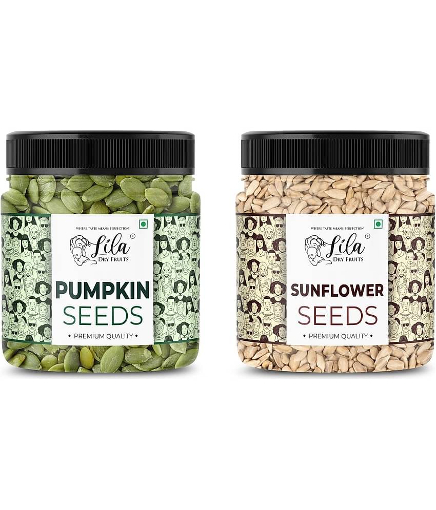 Lila Dry Fruits Mixed Seeds(Pumpkin Sunflower) 250 gm Each Jar(Pack of 2)
