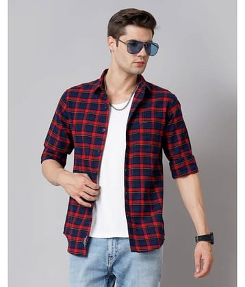 Paul Street - Red 100% Cotton Slim Fit Men's Casual Shirt ( Pack of 1 )