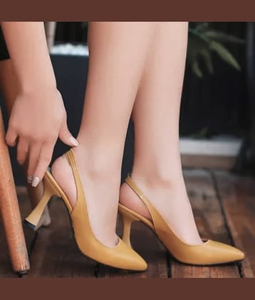 JM Looks Tan Women's Sandal Heels