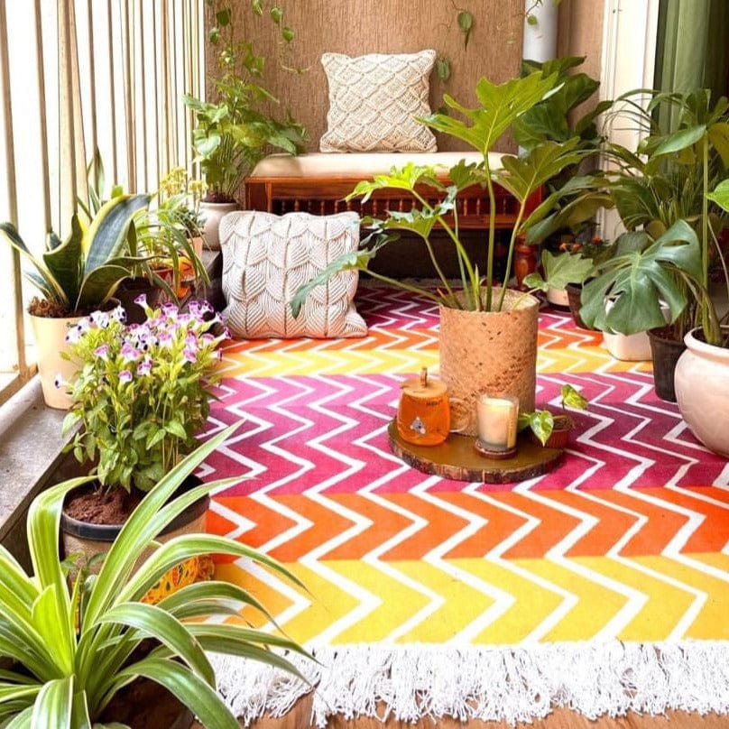 Colorful Handmade Rug-2ft x6 ft