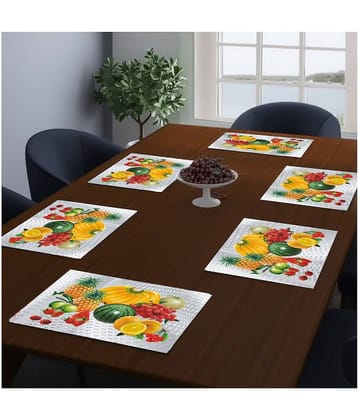 - Multi Printed PVC 6 Seater Table Mats ( Pack of 6 )
