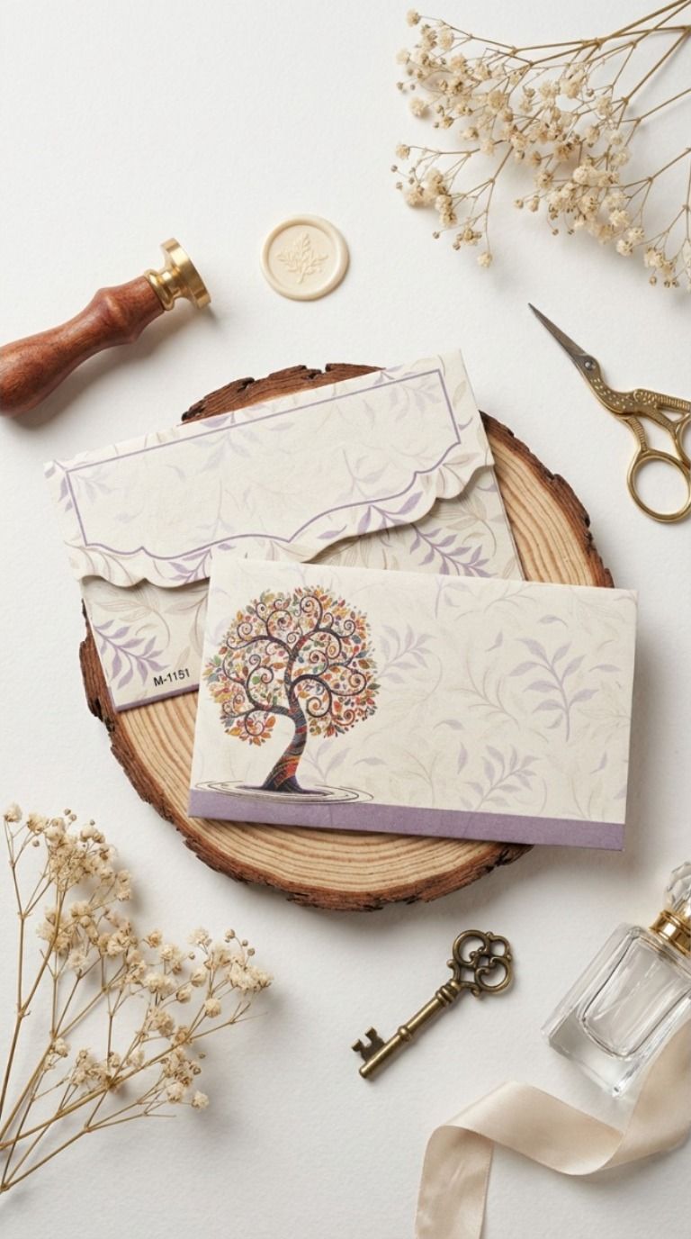 The Tree Of Blessings Envelope – Elegant Modern Money Envelope for Stylish Gifting