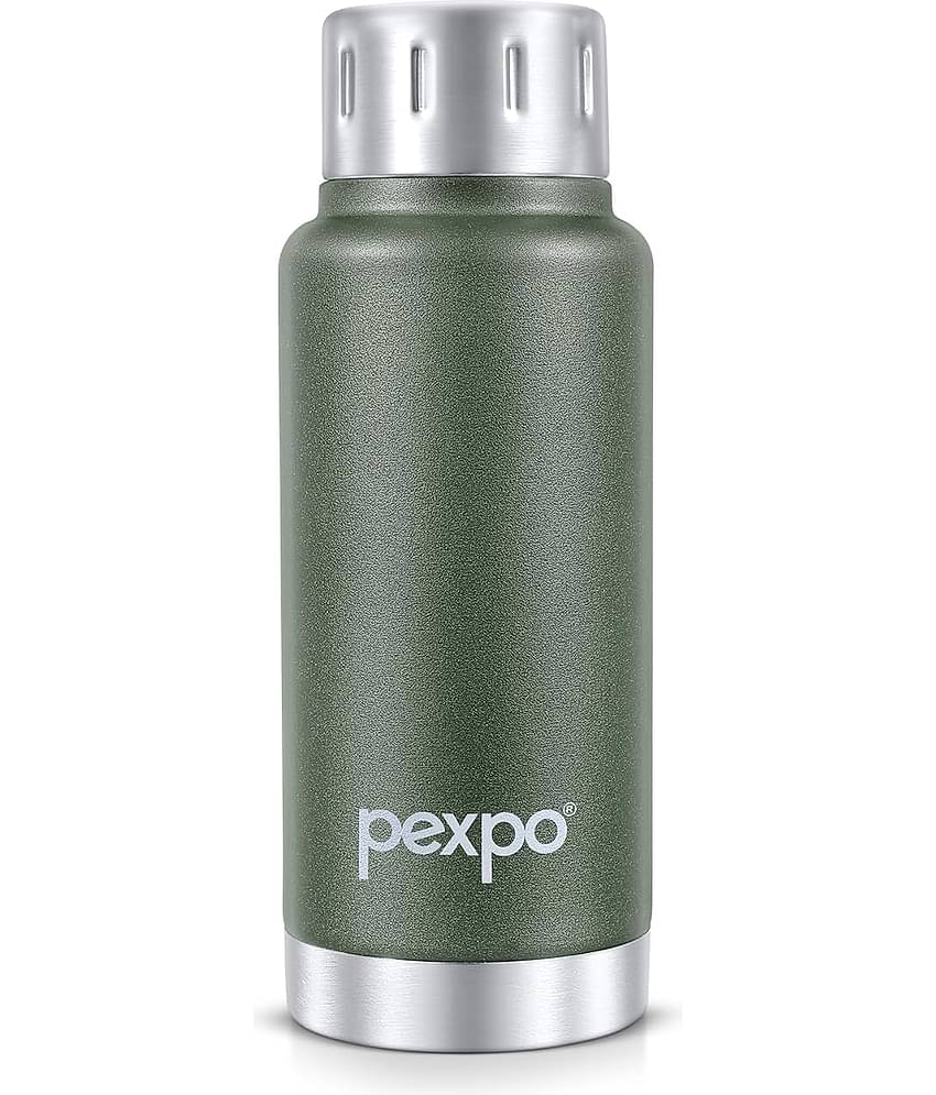 Pexpo 24Hrs Hot/Cold Green Thermosteel Flask ( 300 ml )