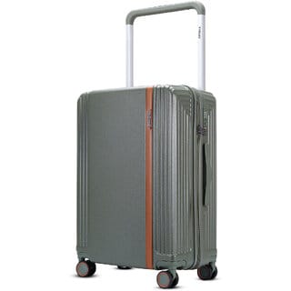 Timus Starlite 68 cm Premium Wide Handle Polycarbonate Trolley Bag (59L) with TSA Lock- Olive Green