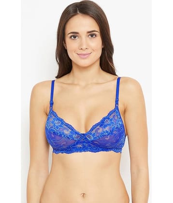 N-Gal Nylon Non Padded Women's Cupless Bra ( Blue )