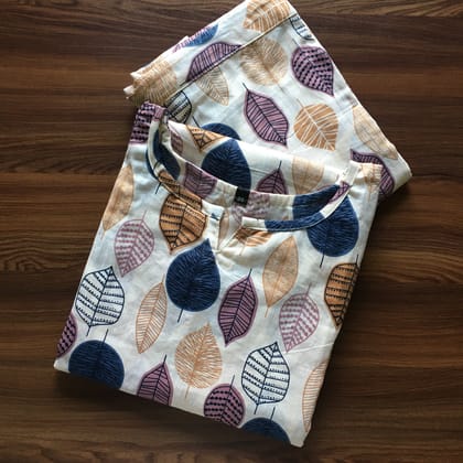 Cord Set - Petals - Blue Brown-40 - L