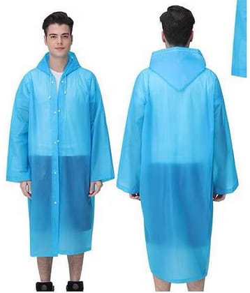 Infispace Nylon Long Raincoat - Blue
