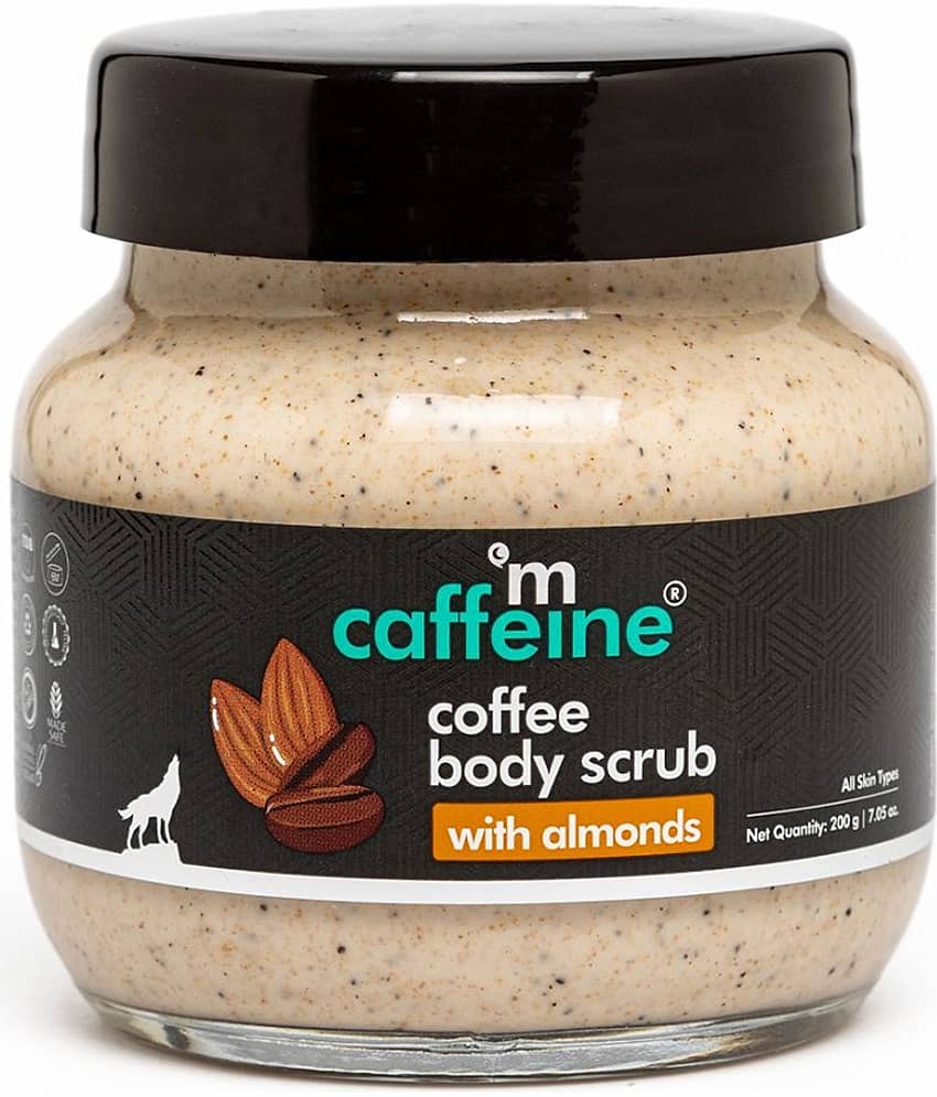 mCaffeine Coffee Body Scrub with Almonds 200gm (Pack of 1)