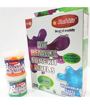 DIY Metallic Slime Kit Level 3+2 Galaxy Mud Slime boxes|DIY Slime Making Kit|Slime Maker|Slime Making Kit for Girls|Play Slime for Kids|Play Slime Set|DIY Kit for Kits|Fun with Slime|Slime Activator Kit| Make Slime At Home|Ideal age 10+|