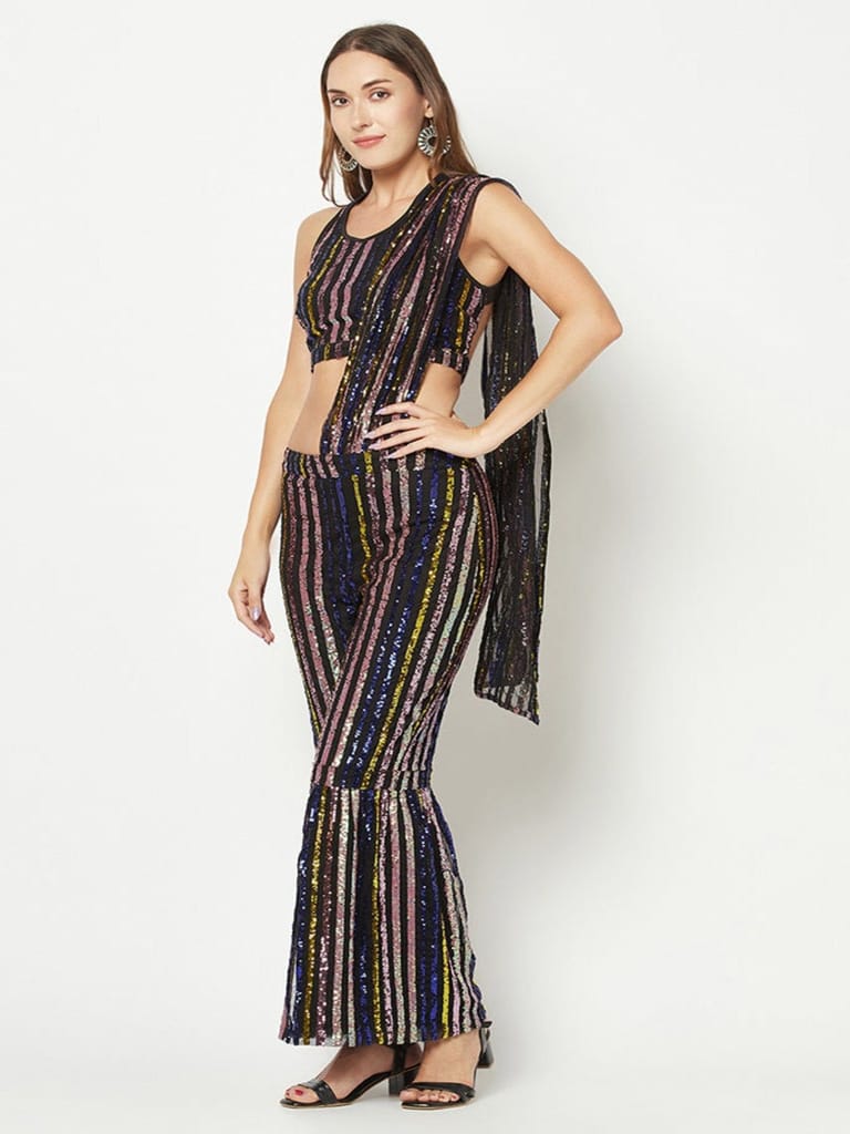 Multi-Color Embellished Jumpsuit