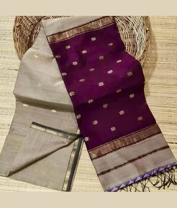 SARADA HANDLOOM Cotton Embellished Saree With Unstitched Blouse Piece ( Orange )