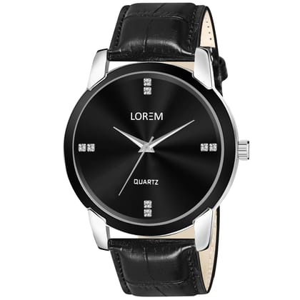 LOREM Black Stylish Dial Analog Watch for Men LR96-UF