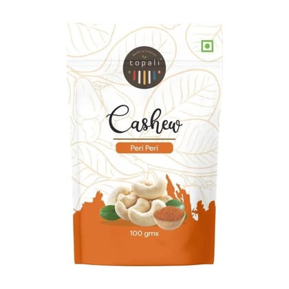 Topali Peri Peri Flavoured Cashew (100g) | Spicy African Bird’s Eye Chili | Bold Party Snack