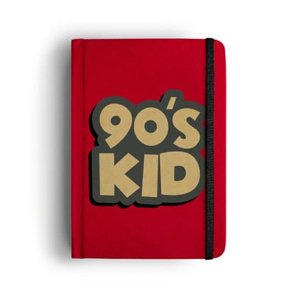 Mooch Hardcover Unruled Diaries A6 90's Kid-KHAKI INDIAN