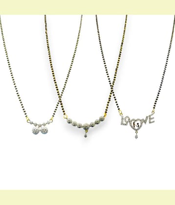 Charms Golden Mangalsutra Set ( Pack of 3 )