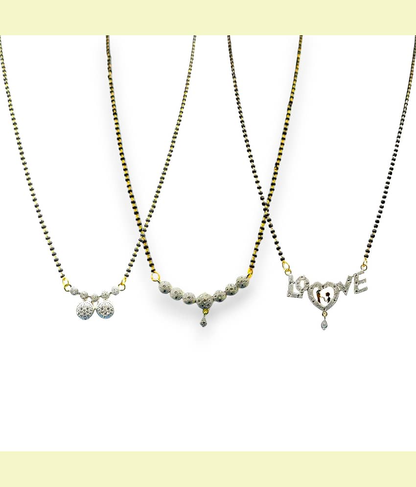Charms Golden Mangalsutra Set ( Pack of 3 )
