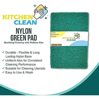 Pack of 10 - Multipurpose Cleaning Scrubber Pad for Kitchen, Dishes, Bathroom.