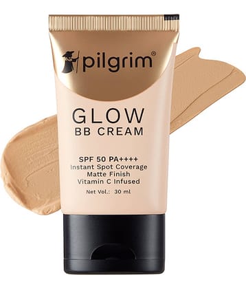 Pilgrim Beige Glow 3-In-1 Bb Cream Spf 50 Pa++++ Make Up,For All Skin Type,30Ml (pack Of 1)