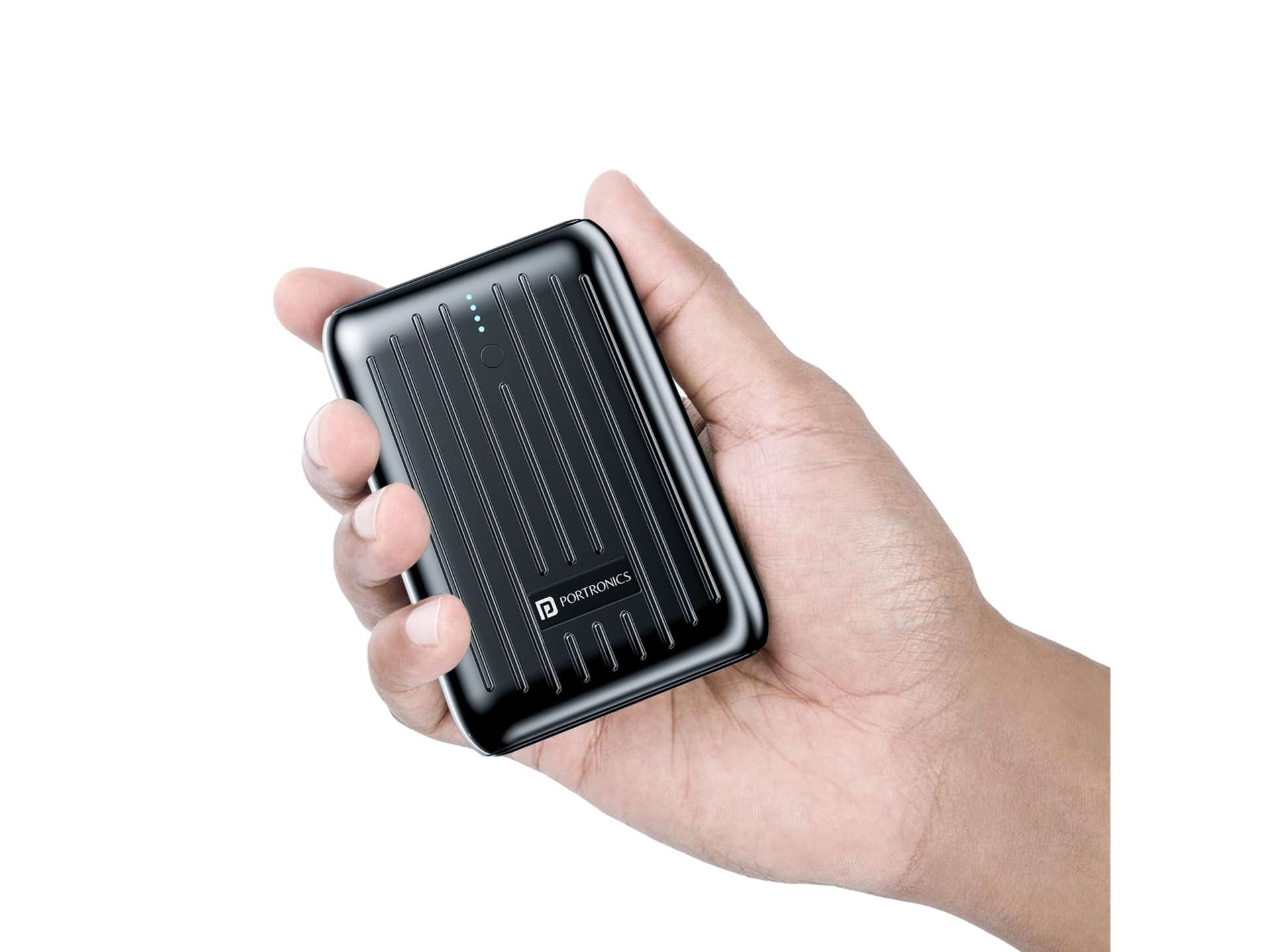 Portronics Zapcell 10K 10K Power Bank, 22.5W High-Speed Charging, Dual Output Ports, LED Battery Indicator - Black