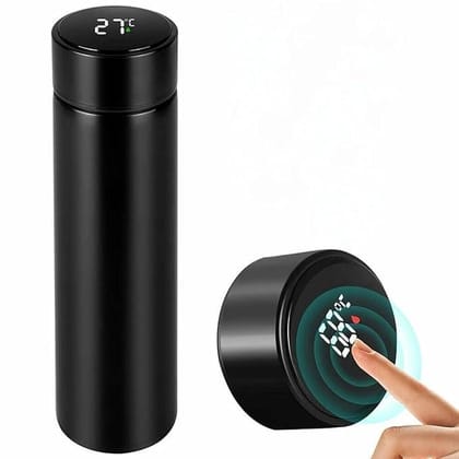 500ml LED Temperature Display Water Bottle | Insulated Stainless Steel Flask for Hot & Cold Drinks | Leak-Proof & Travel-Friendly (Black) 500ml LED Temperature Display Water Bottle | Insulated Stainless Steel Flask for Hot & Cold Drinks | Leak-Proof & Travel-Friendly (Black)
