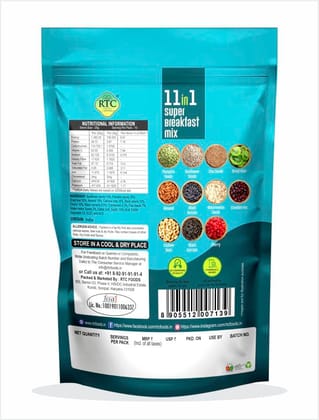 RTC Breakfast Dryfruit Mix 11-in1 I Healthy Nuts and Seeds I Berries I Dehydrated Fruits I Healthy Snacking I Daily Nutrition I Superfood I Breakfast Mix