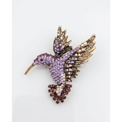 Brooch Purple Hummingbird 
