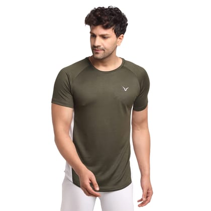 Invincible Men's Contrast Tee-Olive / S