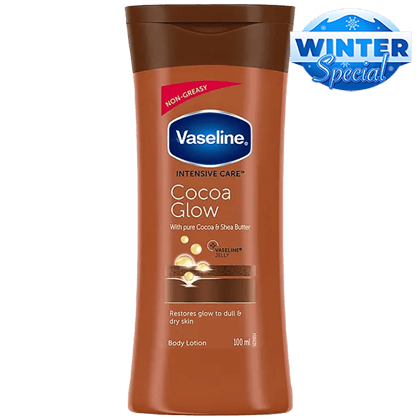 Vaseline Intensive Care Cocoa Glow Body Lotion - With Shea Butter, Non-Greasy Formula, 100 Ml Vaseline Intensive Care Cocoa Glow Body Lotion - With Shea Butter, Non-Greasy Formula, 100 Ml