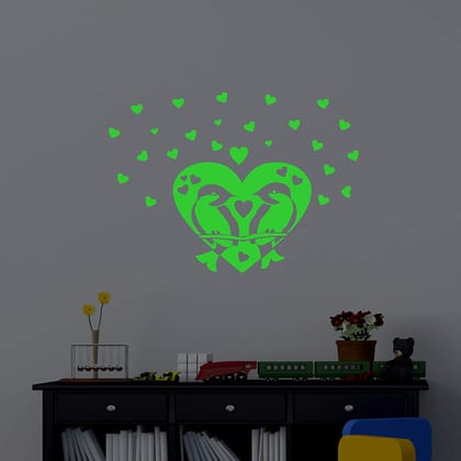 DreamKraft Glow in The Dark Kids Room Decor Radium Sticker (Green, 20 cm X 25 cm)