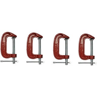 Scorpion C-Clamps Set of 4 Pcs For Metalworking, Woodworking, Max Jaw Opening 2-Inch