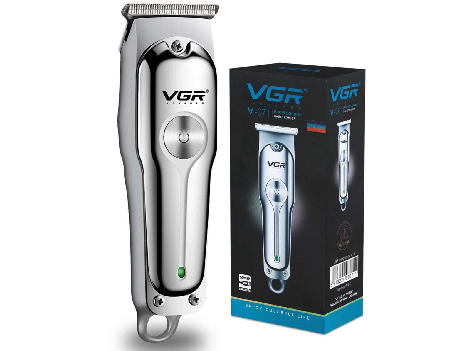 VGR V-071 Hair Trimmer For Men, Silver