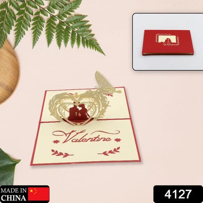 3D -Up Greeting Card (1 Pc): Birthday, Love, Christmas