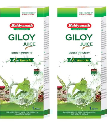 Baidyanath Natural Giloy Juice Liquid 1 l Pack Of 2