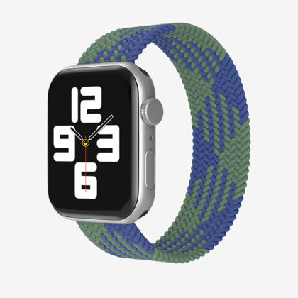 Planet - Artistic Braided Nylon Apple Watch Loop - Blue-Green-Blue Green / 38/40/41mm