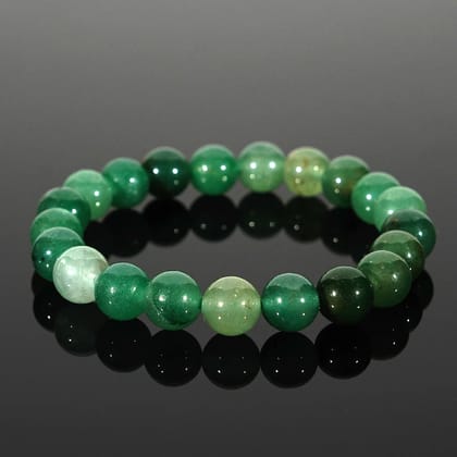 Green Aventurine Beaded Bracelet Custom Size | Natural Healing Crystal (Bead Size - 8 mm ) (Size - 8") Green Aventurine Beaded Bracelet Custom Size | Natural Healing Crystal (Bead Size - 8 mm ) (Size - 8")