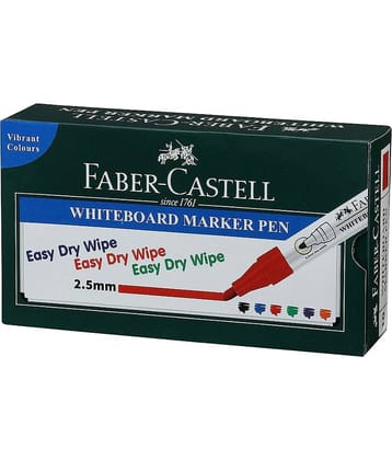 FABER CASTELL 155421-WHITEBOARD MARKER PEN, RED,  PACK OF 20