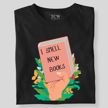 I SMELL NEW BOOKS HAND-Black / S