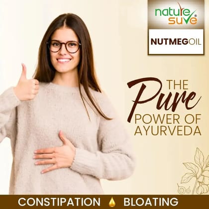 Nature Sure Jaiphal Nutmeg Oil 30ml for Bloating and Constipation in Men and Women
